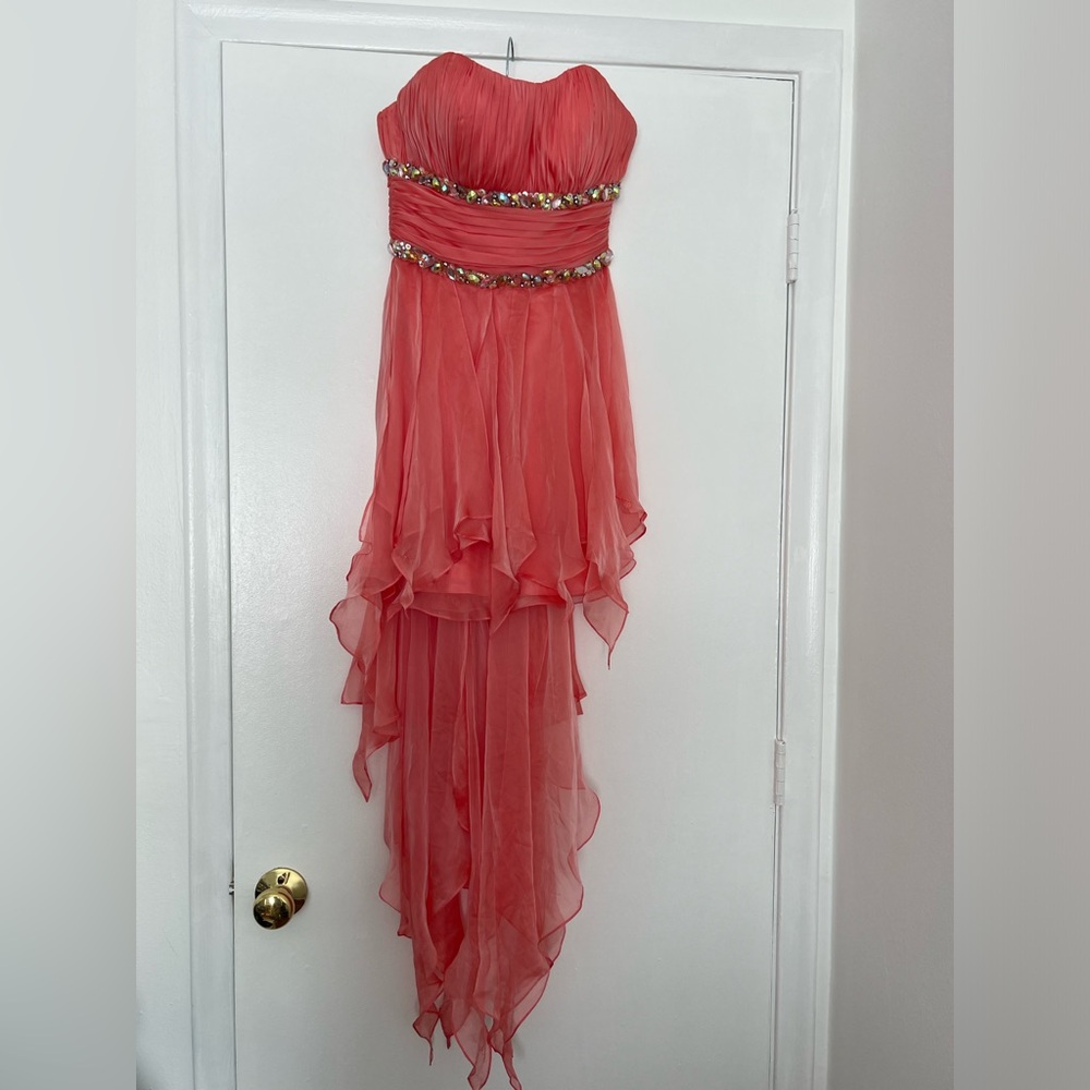 Pink/orange party dress - size 2